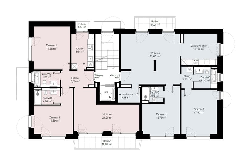 Exclusive 3.5 room apartment (2nd floor) - First occupancy after core renovation (2)