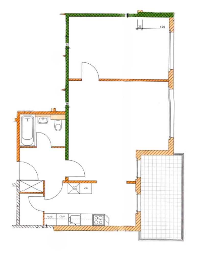 Attractive 2.5-room apartment with balcony (10)
