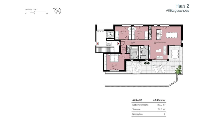Grundriss Attika Haus 2