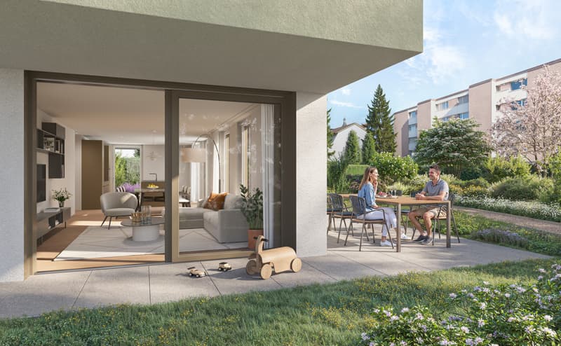 Neubau "Buchengarten" - Gartenwohnung mit 70m² Gartenfläche (5)
