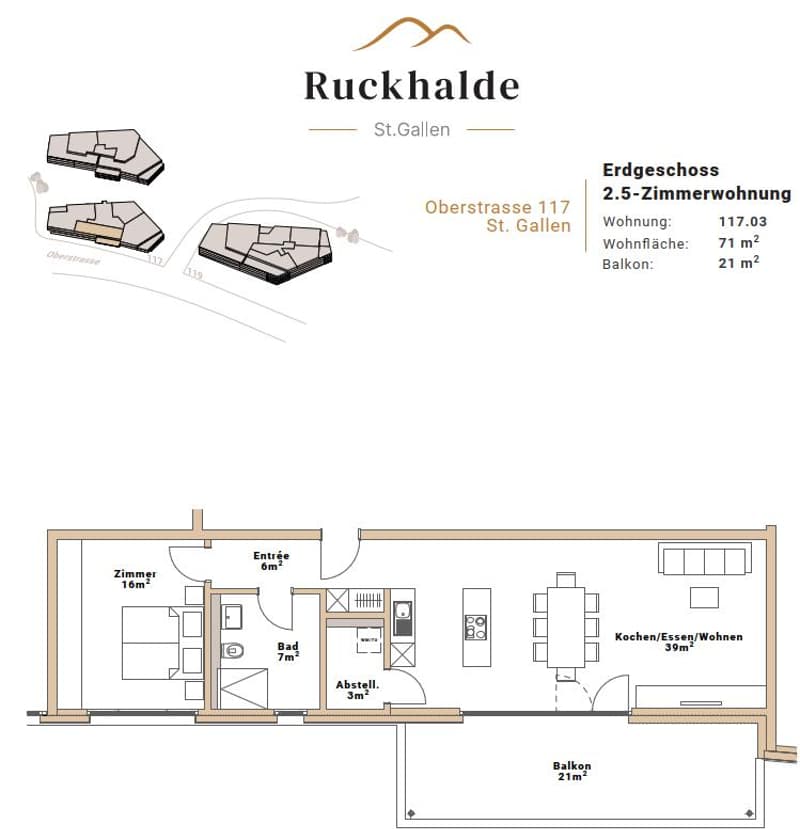 2.5 room apartment in St. Gallen (10)