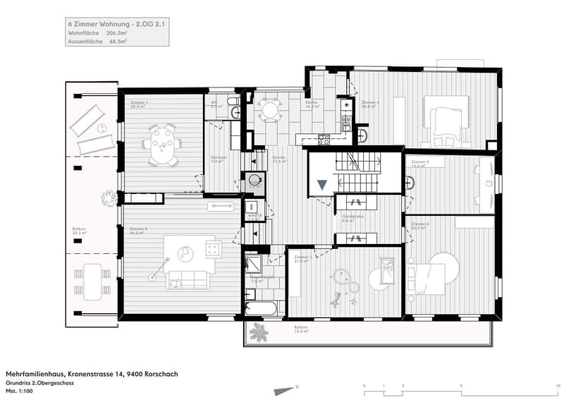 Einmalige Gelegenheit - 6-Zimmer-Wohnung an zentralster Lage (13)