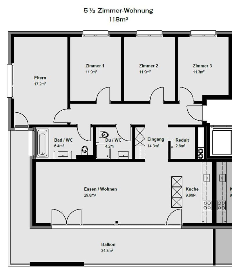 Grosszügige 5.5-Zimmerwohnung mit grossem Balkon (10)
