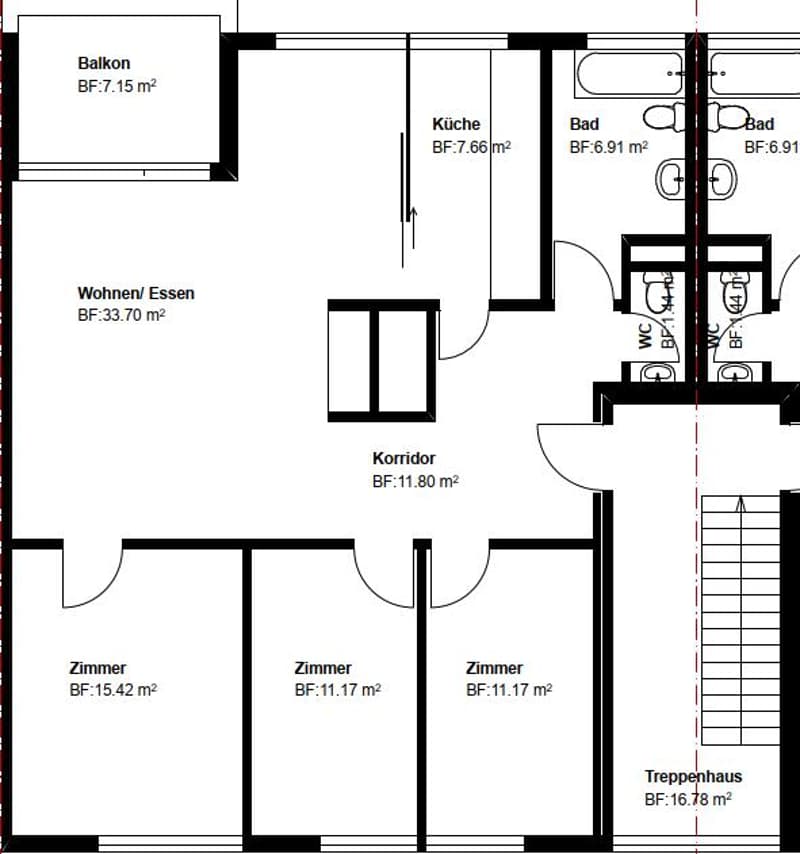 Wunderbare 4.5 Zimmer Wohnung mit Cheminée in Seenähe (13)