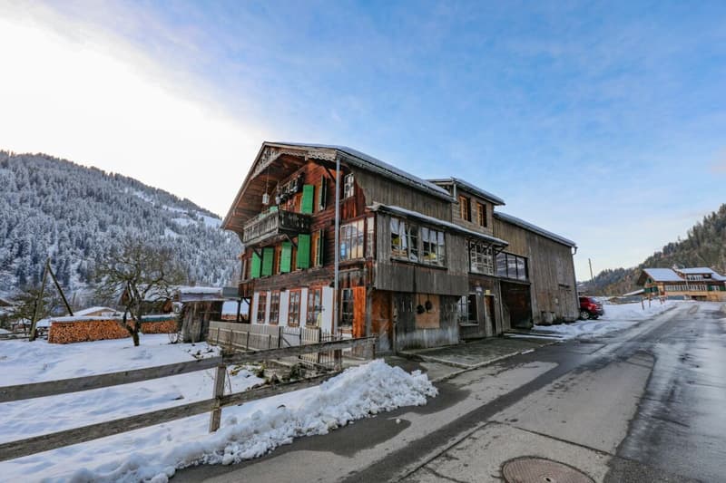 Casa a 2 famiglie con laboratorio e parcelle di terreno edificabile (5)