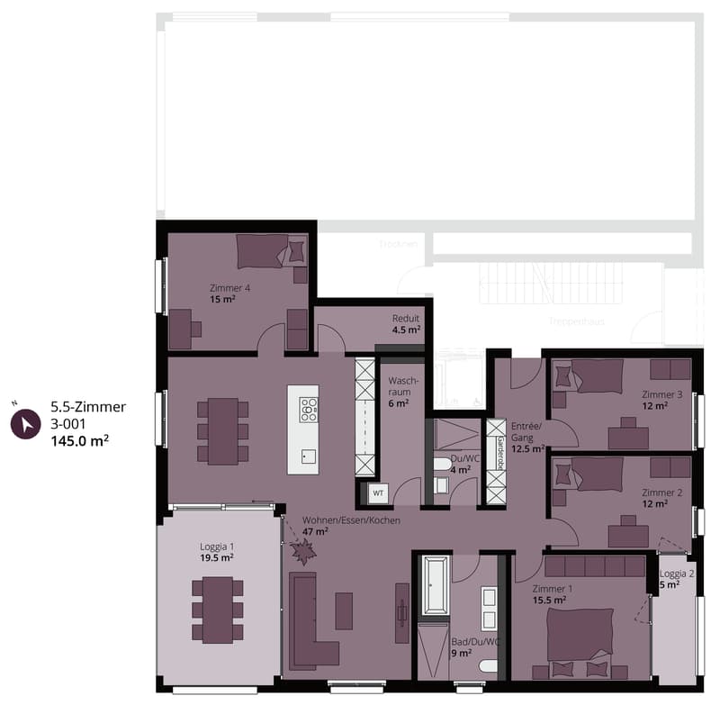 Familientraum mit Grünfläche, 5.5-Zimmer-Gartenwohnung im Herzen von Widnau (11)