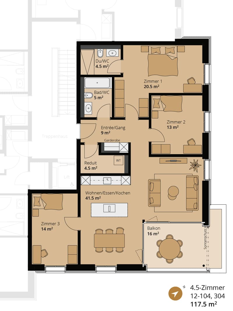 Geborgenheit trifft Moderne - moderne 4.5-Zimmerwohnung (8)
