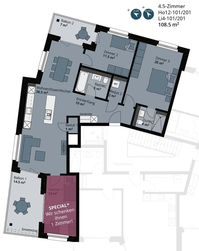 Special - 1 room free! (1)