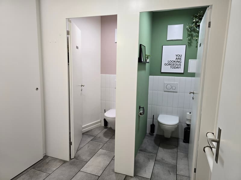 Ausgebaute WC-Anlage