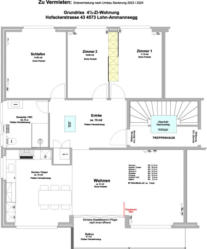Erstvermietung nach Umbau: 4½-Zimmer Wohnung (2)