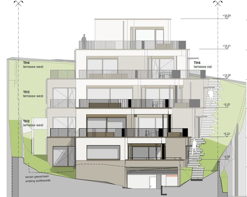 Terrassenhausprojekt 4TH mit Baubewilligung und Landparzelle (2)