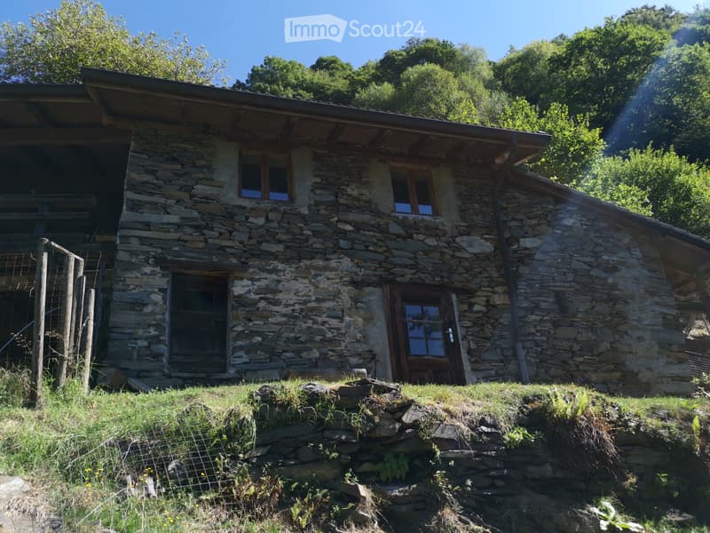 2 maisons typiques du Tessin dans un emplacement ensoleillé isolé (1)