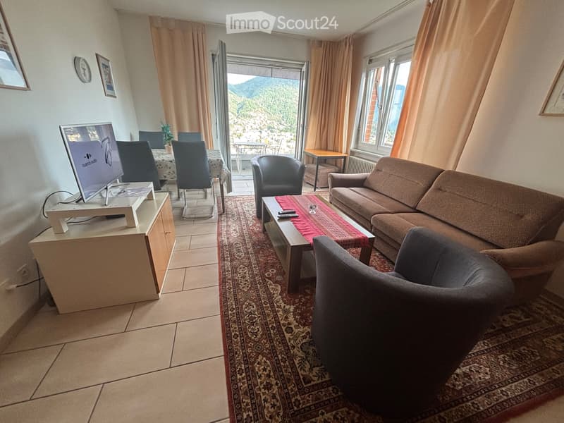 Wohnung mit Möbeln Porza mit Seeblick (2)