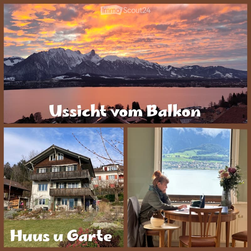 Room in a shared apartment with a great view of Lake Thun (1)