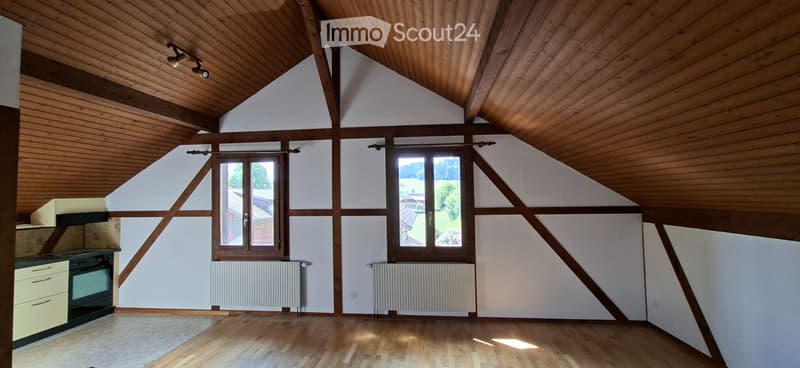 Disponibile da subito 2,5 locali appartamento mansardato, molto legno, tranquillo, vicino all'ospedale. (3)