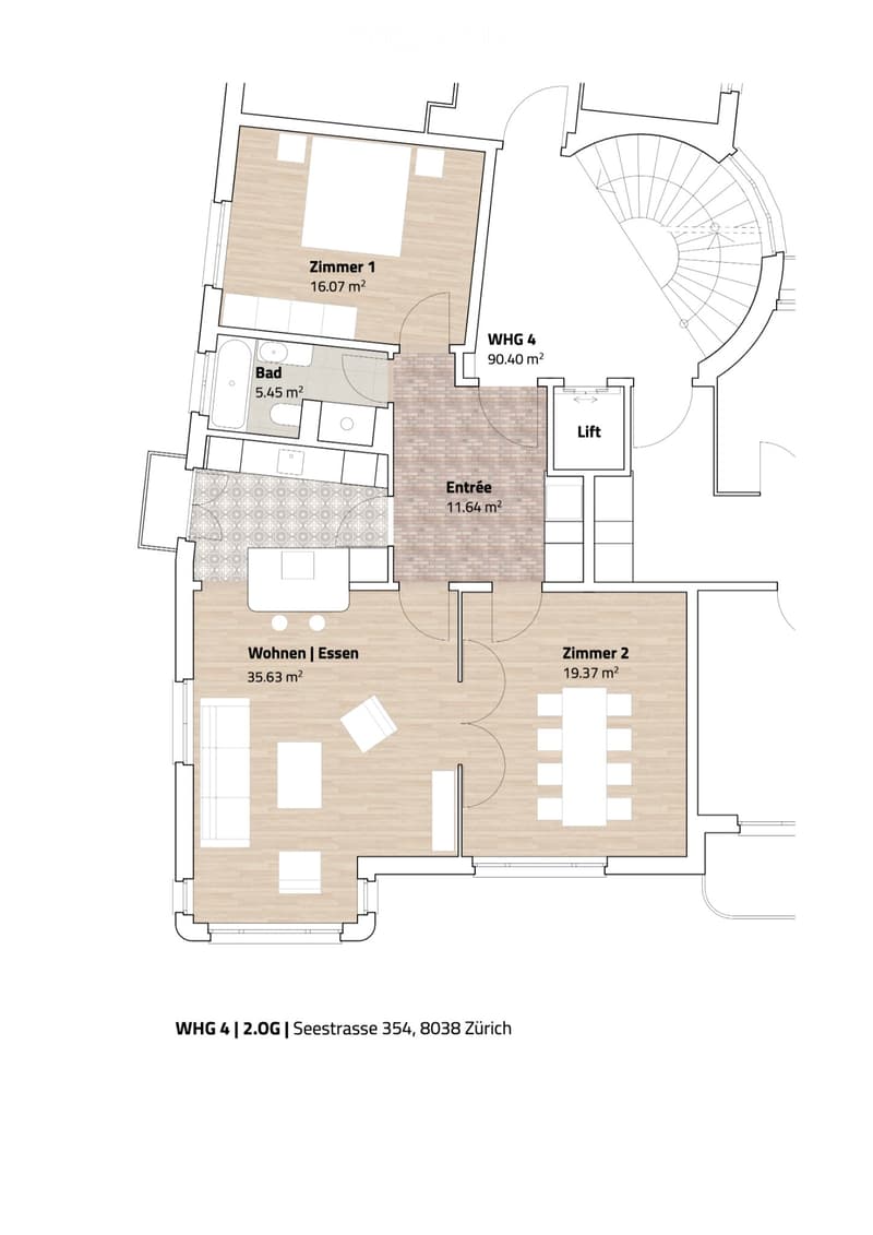 3.5-Zimmer-Altbauwohnung mit modernem Ausbau in Wollishofen (5)