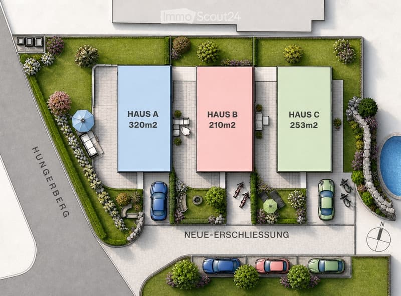 Neubau 3 modernen Upside Down Einfamilienhäuser in Jens (4)