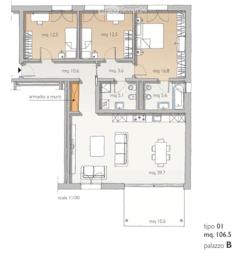 Affitto appartamento 4.5 Locali - Riva San Vitale (5)