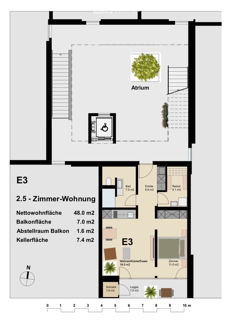 2.5 Zimmer Neubauwohnung nähe Bahnhof (2)