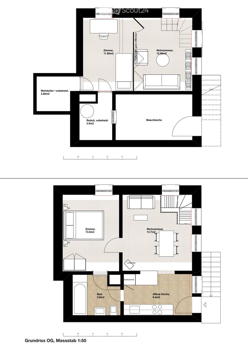Charmant appartement 3.5 pièces dans un immeuble ancien avec balcon à Altbüron (4)