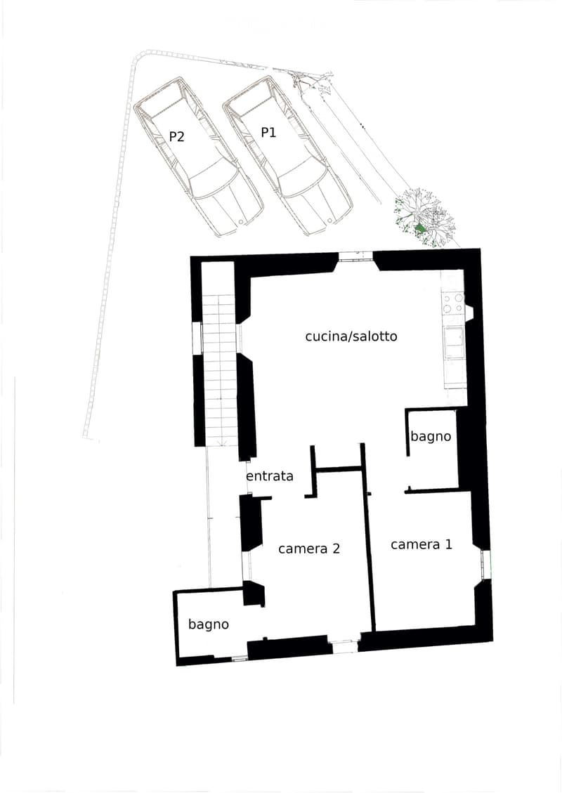 Joli 3 pièces à Gentilino avec place de parking (2)