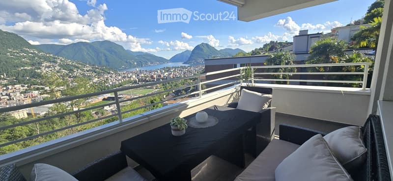 Splendido 3.5 locali a Porza con giardino privato,vista lago (1)