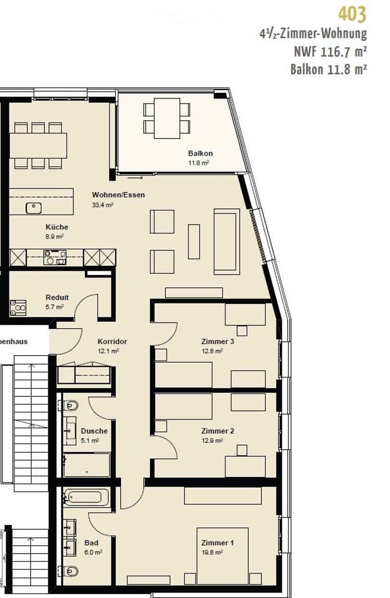 Appartement spacieux de 4,5 pièces à Mythenhof, canton de Schwyz (5)