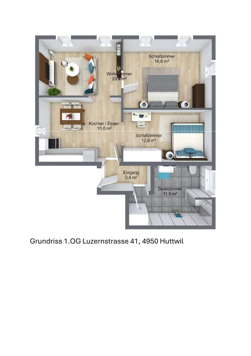 Appartement de 3,5 pièces lumineux, fraîchement rénové (10)
