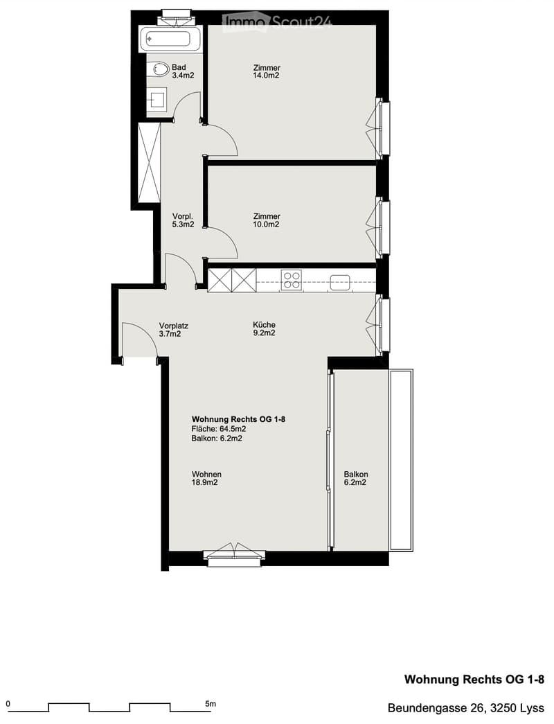 Appartamento di 3 locali accogliente a Lyss (5)