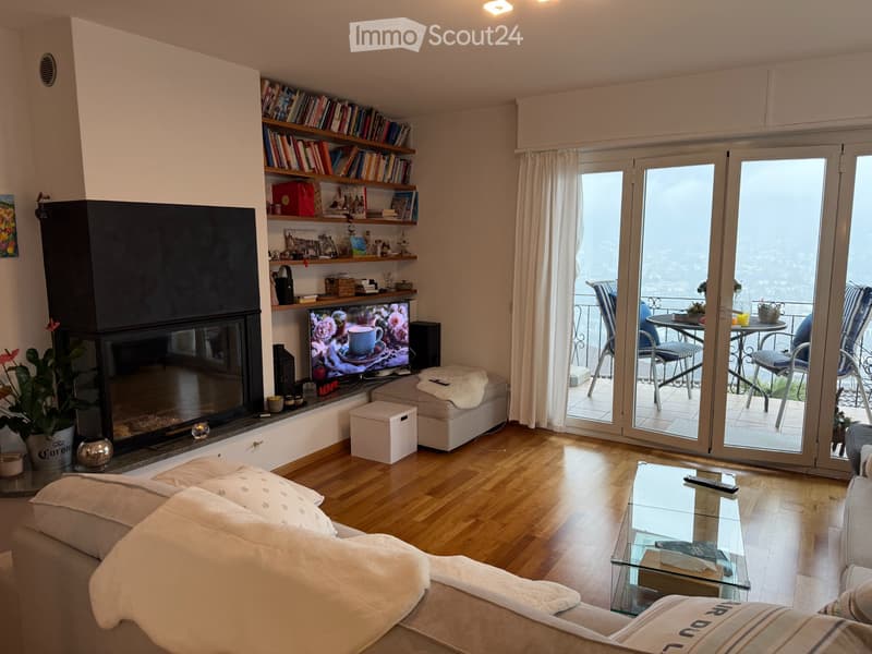Bright apartment with lake view in Porza (2)