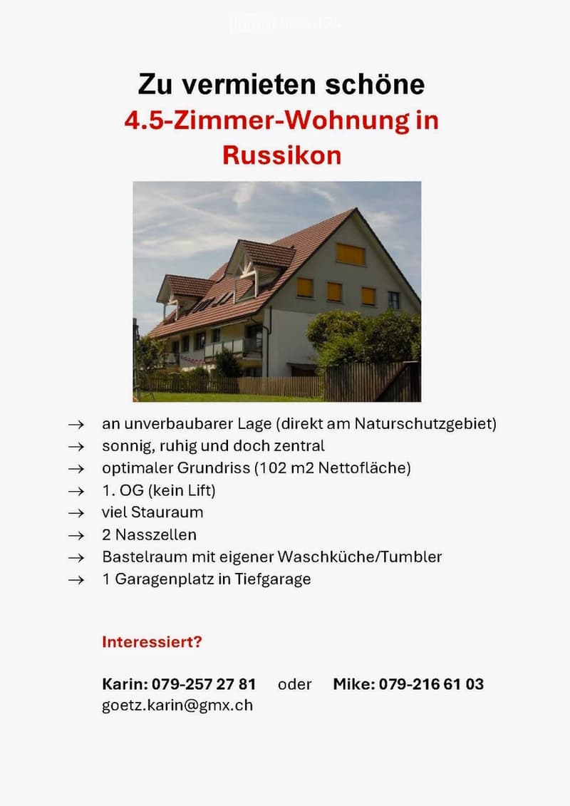 Ruhige Wohnung in Russikon ZH (1)