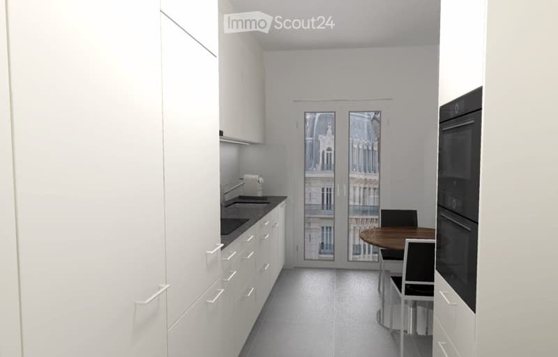 Totally renovated 3.5-room old building apartment with south balcony (2)