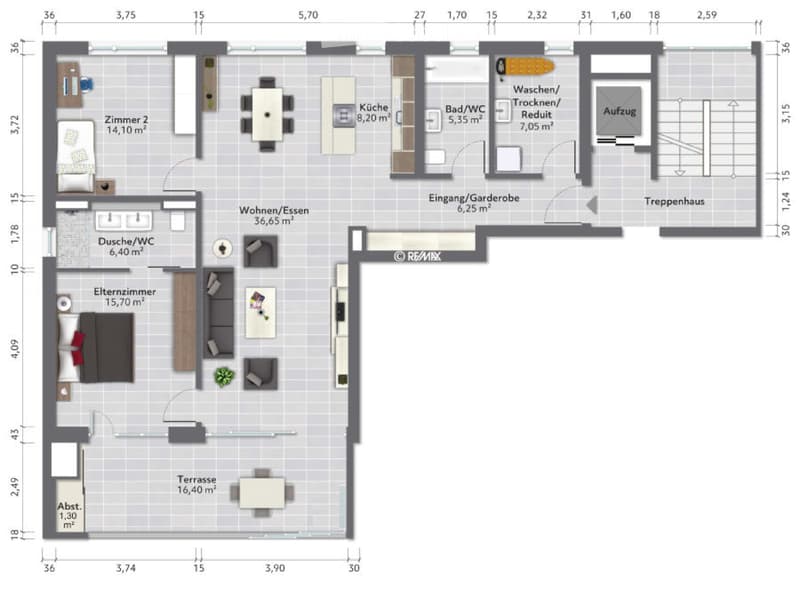 Beautiful 3.5 room apartment with 107m² of living space (5)