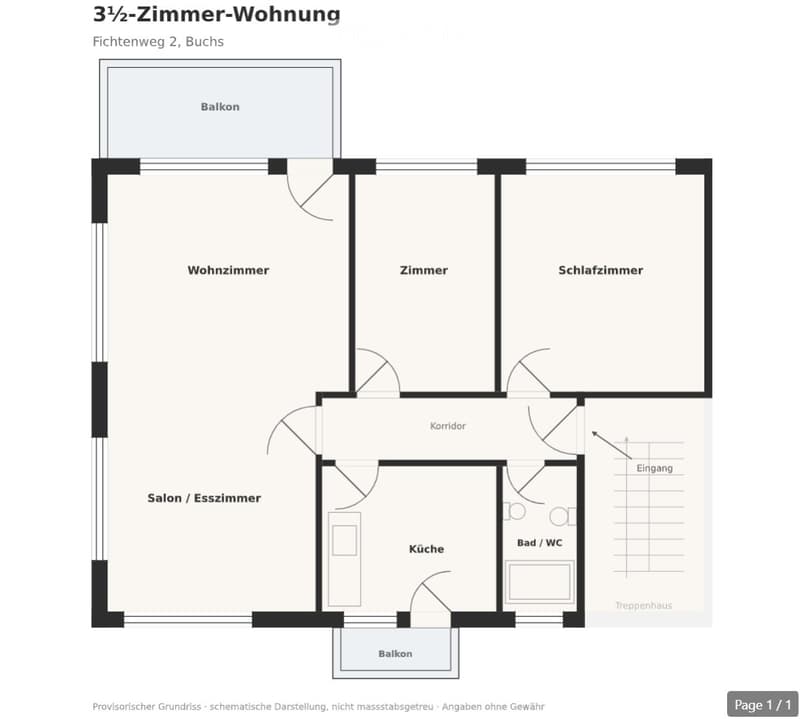 3.5-Zimmer-Wohnung in Buchs (4)