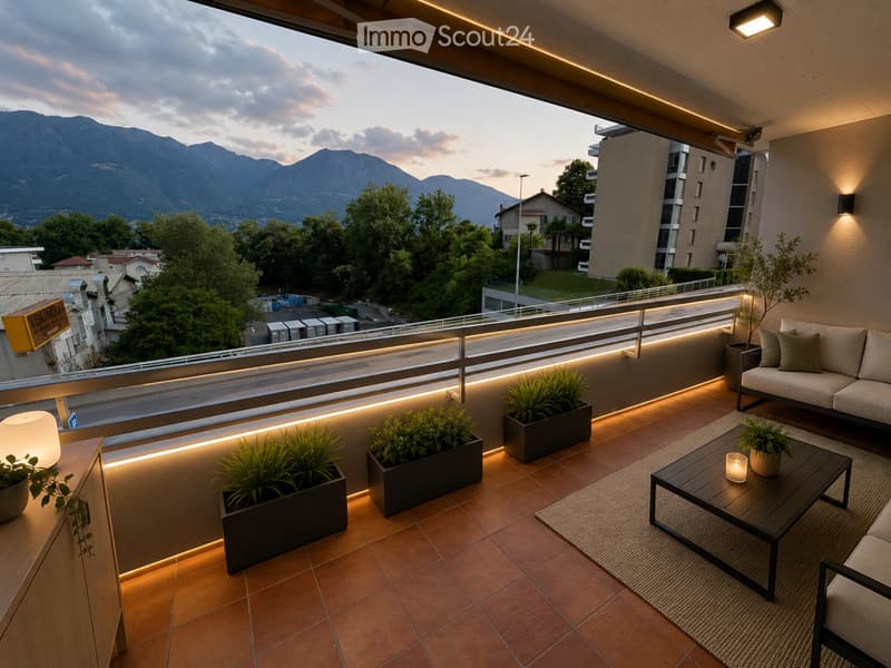 Minusio 4,5 Zimmer + Parkplatz + Balkone - Bergblick (5)