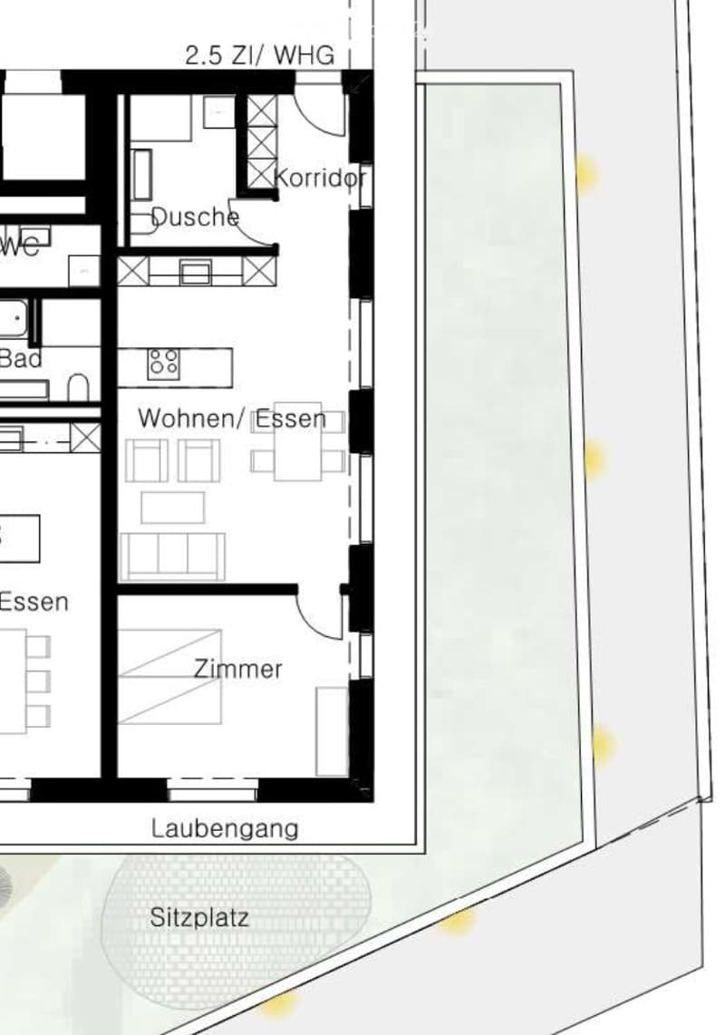 Very beautiful practical 2.5 room apartment on the ground floor (2)