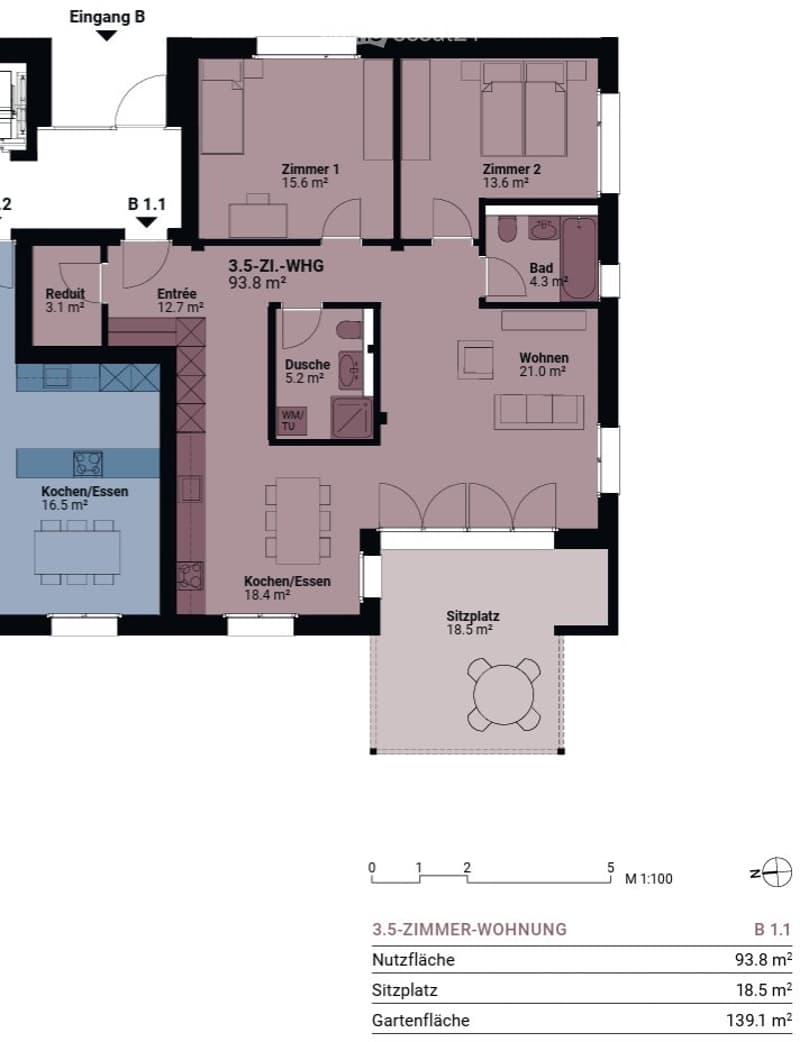 First-time occupancy with garden: Modern apartment in the center of Lotzwil (5)