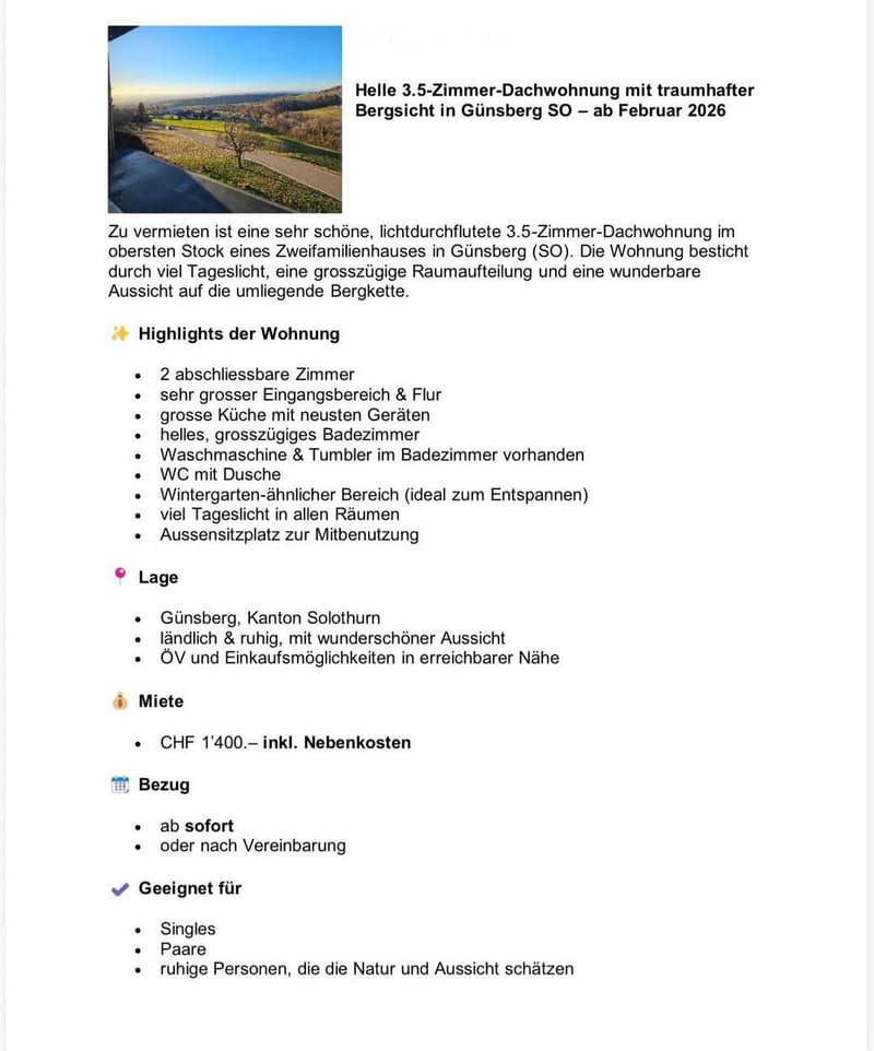 Appartamento da sogno di 3 1/2 locali (1)