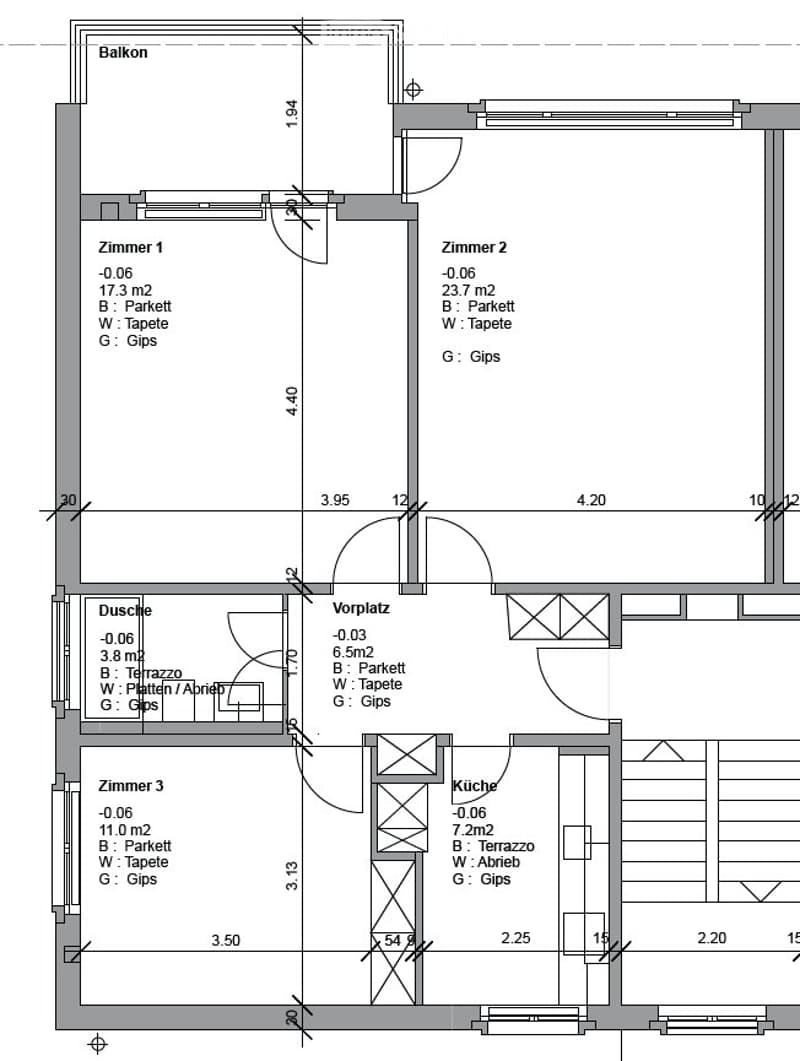 Modern 3-room apartment 2nd floor left (1)