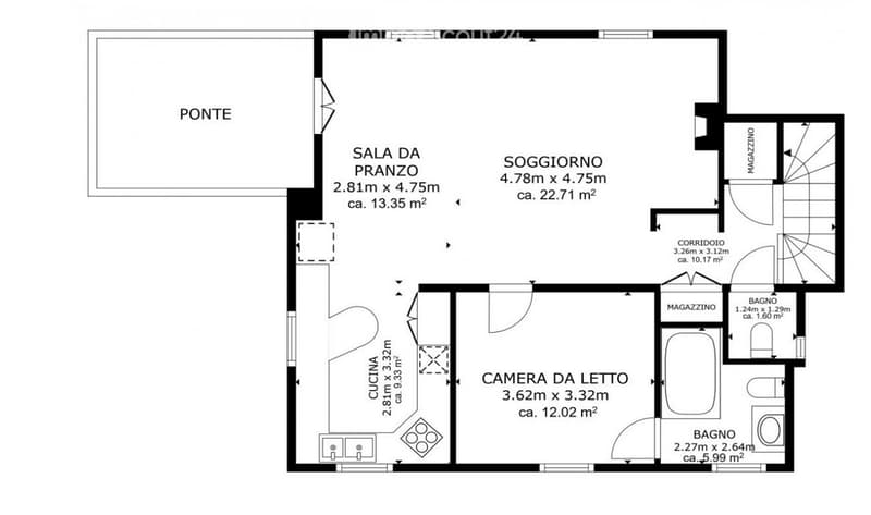 Piotta - appartement duplex spacieux à louer (3)