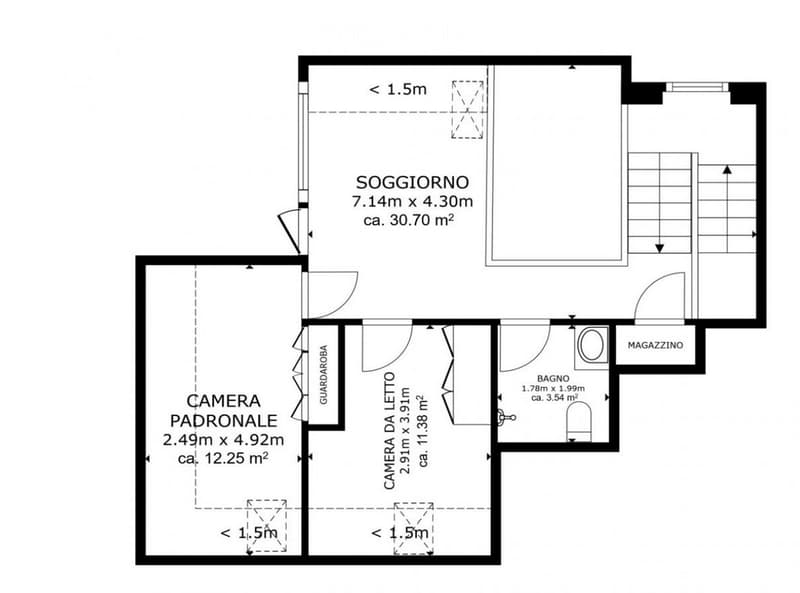 Piotta - appartement duplex spacieux à louer (2)
