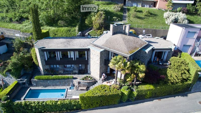 Elegantes Einfamilienhaus in Brè mit Pool und Blick (1)