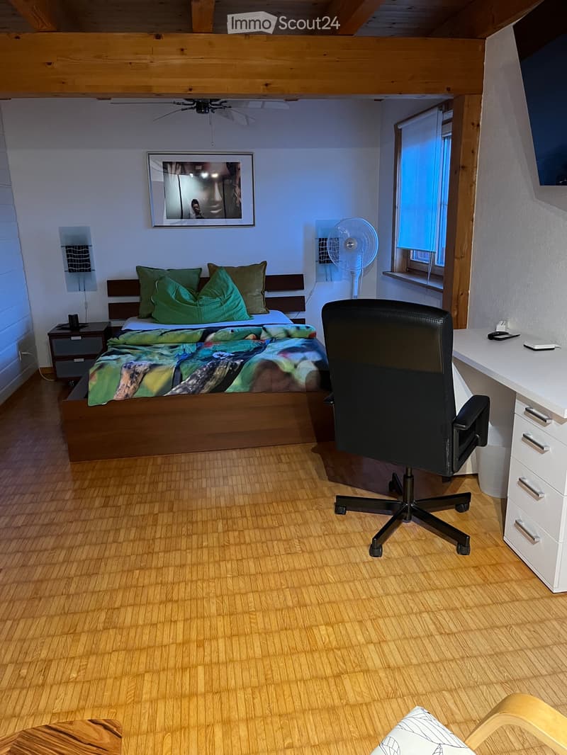 Grande chambre meublée avec balcon en colocation (2)