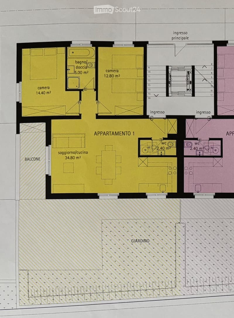 Arbedo 3.5 Zimmer Wohnung im EG mit Terrasse und Garten (5)