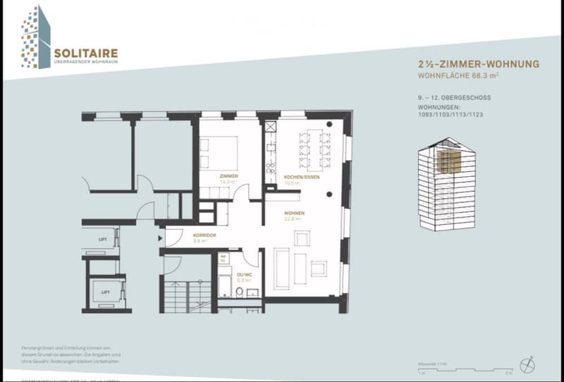 Appartement de 2,5 pièces disponible immédiatement (3)