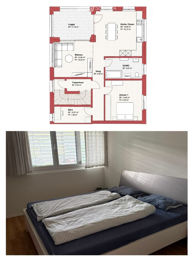 Moderne 3.5-Zimmerwohnung mit grosser Loggia in Wauwil (2)