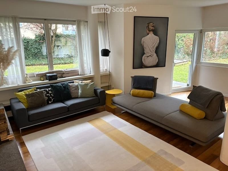 Befristet, möbliert: stilvolle 6.5-Zimmer Gartenwohnung (1)