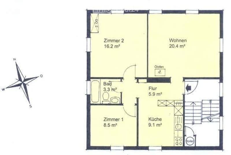 Einfache 3.5Z Wohnung im EG zu vermieten (1)