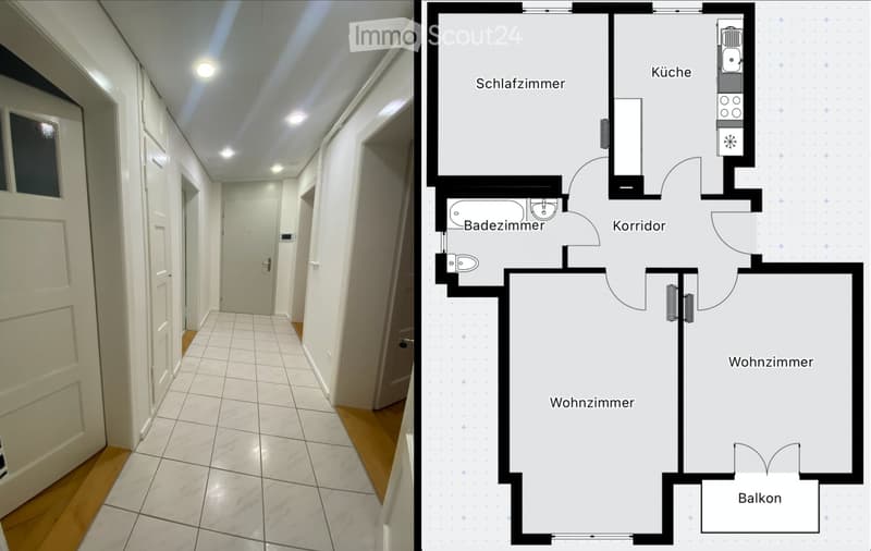 Modernisierte 3-Zimmer-Wohnung mit Balkon in Grenchen (5)