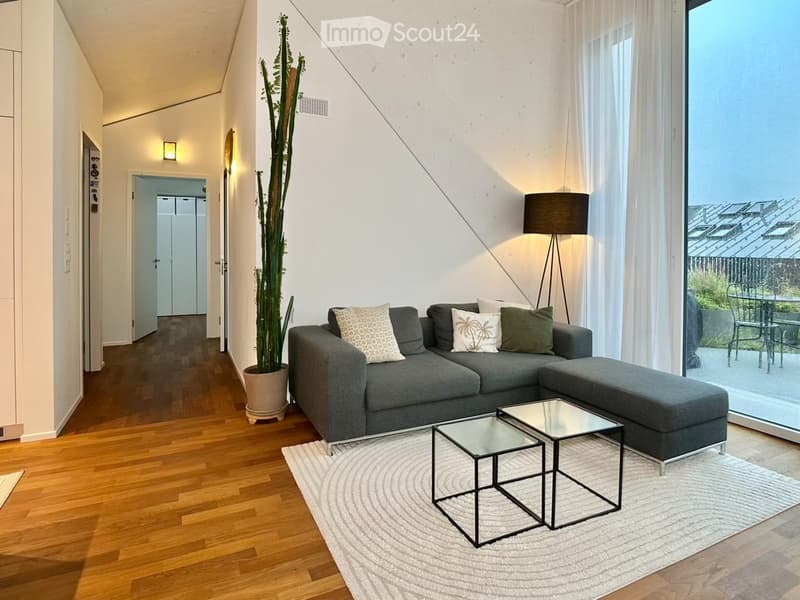 Befristet, möbliert: Moderne Maisonette mit Dachgarten (3)